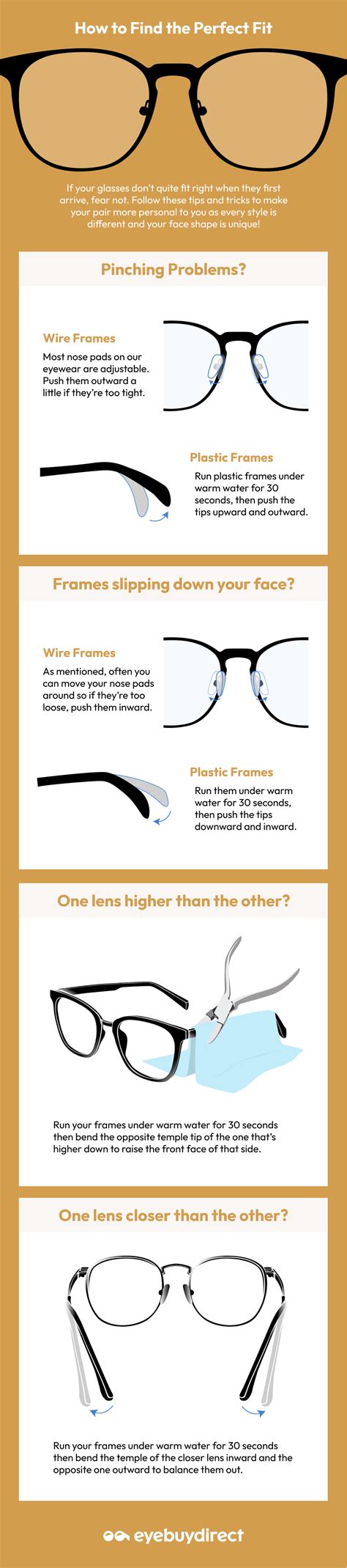 how to fix misaligned glasses.